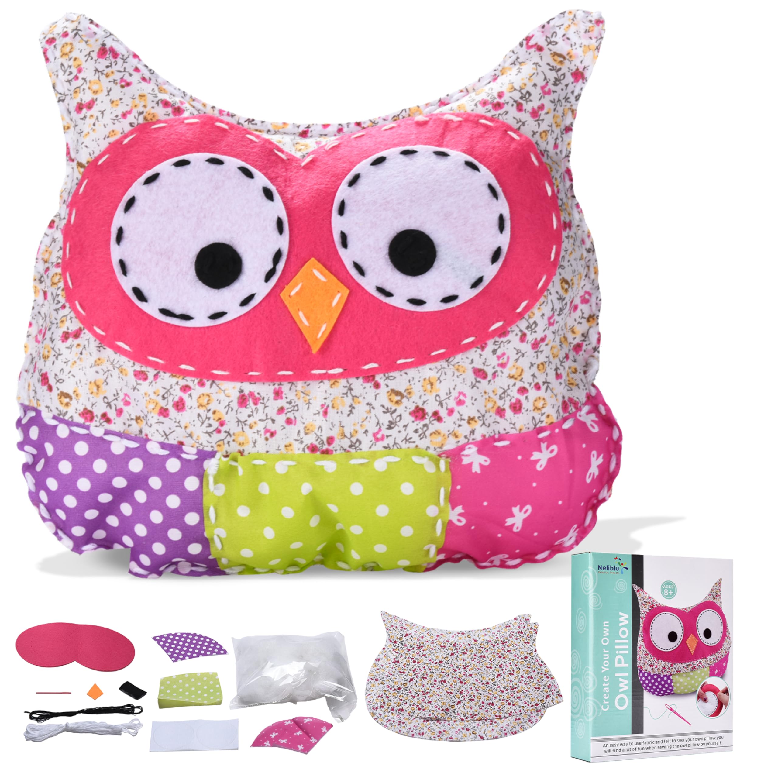 Amazaque Owl Stuffed Pillow - Squishy Super Soft Plush Owl -Huggable Plushies Stuffed Owls Toy - Diy Sewing Craft Plush Animal P